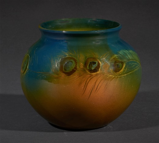 Peacock Feathers Vase By John D Wareham On Artnet