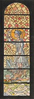 Outline of Stained Glass St. George