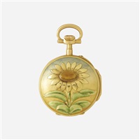 Art Nouveau gold and enamel pendant watch, 1900–1909