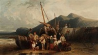 ‚Fischerfamilie am Strand‘, 1850