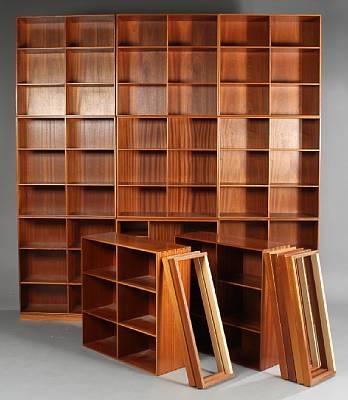 Bookcases Set Of 10 And 1 Deep Bookcase By Mogens Koch On Artnet