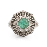 An A Tillander ring set with a cabochon-cut... An A Tillander ring set with a cabochon-cut...