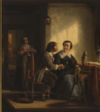 Dutch Interior Scene with Figures Dutch Interior Scene with Figures