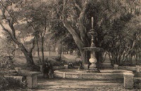 A fountain in the Villa Borghese, Rome