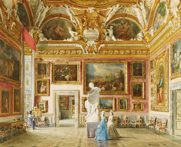 Im Palazzo Pitti In Florenz Sala Di Giove Mit Der