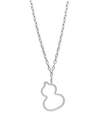 QEELIN: DIAMOND 'WULU' PENDANT NECKLACE