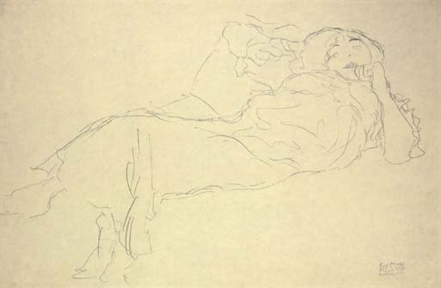 Liegende Frau Von Vorne By Gustav Klimt On Artnet