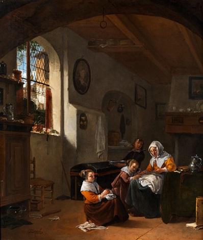 HOLLÄNDISCHES INTERIEUR MIT MUTTER UND DREI KINDERN by Thomas Wijck ... HOLLÄNDISCHES INTERIEUR MIT MUTTER UND DREI KINDERN by Thomas Wijck ...