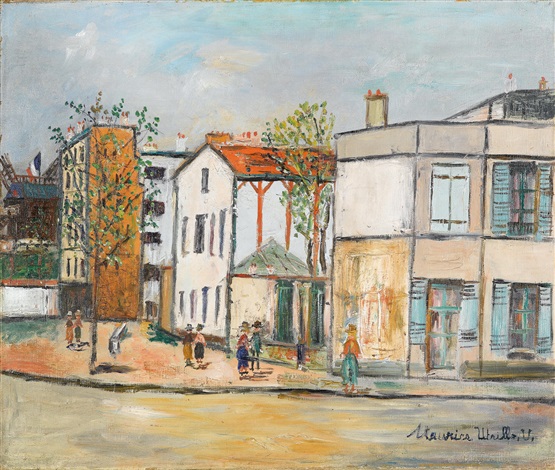 Rue à Montmartre by Maurice Utrillo on