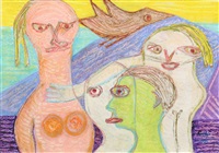 Vier figuren en een vogel, 1994
