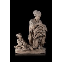 Old fisherman with child