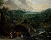 Paisaje con figuras