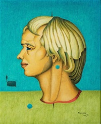 GUNA MASSYN signed and dated '71 oil on..., 1971 GUNA MASSYN signed and dated '71 oil on..., 1971
