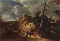 Weite Landschaft mit Darstellung der Hl. Familie Weite Landschaft mit Darstellung der Hl. Familie