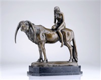 Mädchenakt auf einem Fabeltier, 1903–1904 Mädchenakt auf einem Fabeltier, 1903–1904