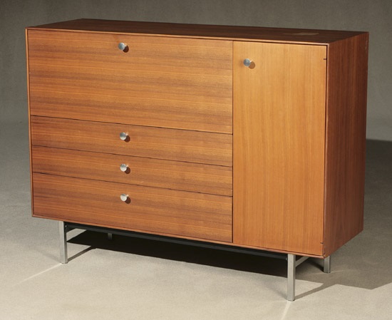 George Nelson Thin Edge Walnut Cabinet By George Nelson On Artnet