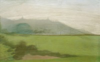 Kahlenberg mit Leopoldsberg im Nebel