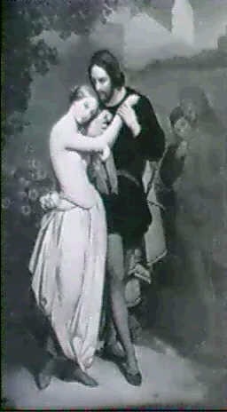 Faust Und Gretchen Im Garten Im Hintergrund Mephisto Mit Marthe