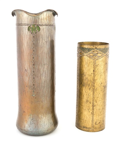 Two Roycroft Hammered Copper Vases By Roycroft Shops On Artnet