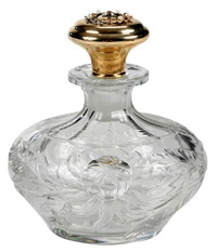 Thomas Hawkes Gravic Glass and 14kt Gold Perfume Thomas Hawkes Gravic Glass and 14kt Gold Perfume