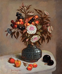 Flower Vase and Fruit