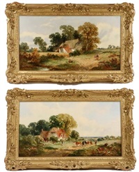 A Pair of Sussex Farmstead Landscapes, 1859–1861 A Pair of Sussex Farmstead Landscapes, 1859–1861