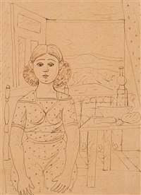 Mujer ante venta