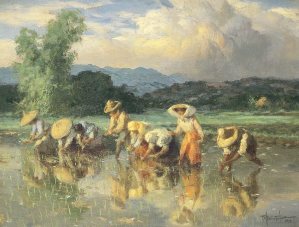 Planting Rice By Fernando Amorsolo On Artnet