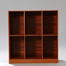 Solid Mahogany Bookcase And Plinth By Mogens Koch On Artnet