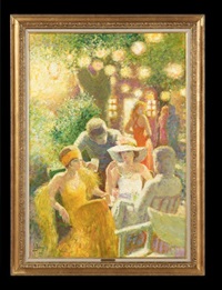 Café garden at night, 1975