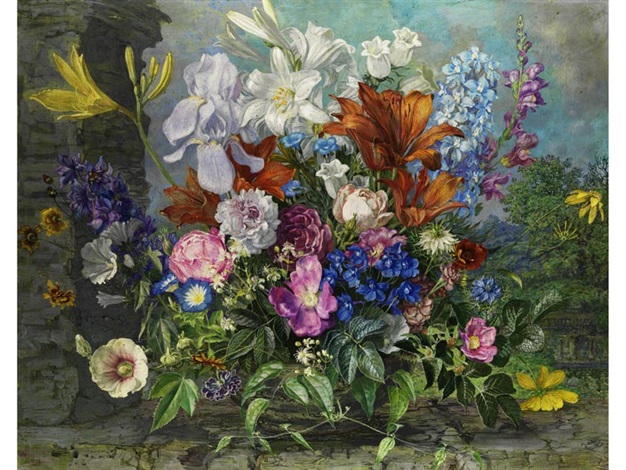 Stilleben Mit Sommerblumen In Landschaft By Ludwig Bartning On Artnet
