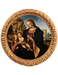MADONNA MIT KIND UND HEILIGEN JOHANNES SOWIE...
