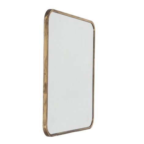 Square Mirror With Brass Frame Rounded Corners By Josef Frank Square Mirror With Brass Frame