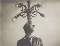 Charlie Chaplin with Chandelier, Paris,..., 1931