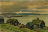 View towards Thorshavn, Faroe Islands, 1947