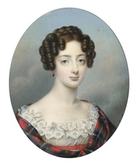 Portrait miniature of a lady wearing a white , 1823 Portrait miniature of a lady wearing a white , 1823