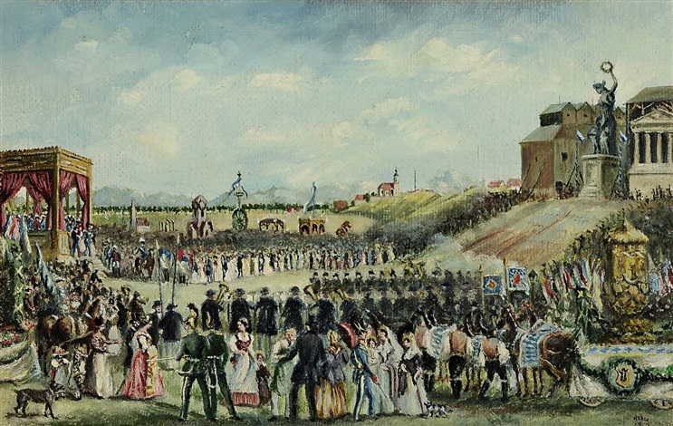 Das 1. Oktoberfest 17.X.1810 Bavaria 9.X.1850 by Karl Keck on