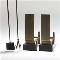 Fireplace set (4 pieces), 1950–1959