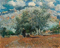 Paisaje con olivos, 1968