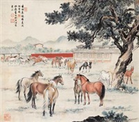 秋牧图 (Horses)