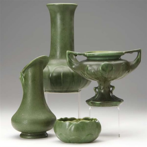 hampshire pottery pieces four artnet