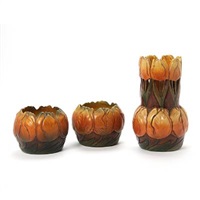 Bowls (pair) and a vase (3 works)