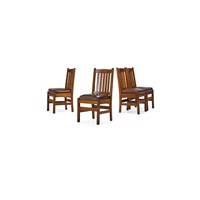 J.M. YOUNG Four dining chairs, 1920