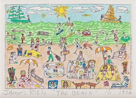 The beach, 1976 by James Rizzi on artnet