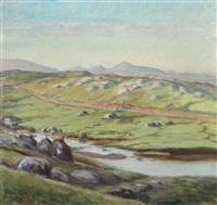 Landscape from the Faroe Islands with a..., 1928 Landscape from the Faroe Islands with a..., 1928