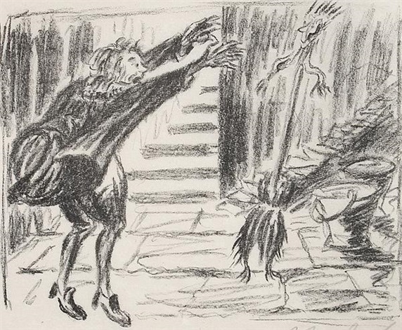 Der Zauberlehrling 1 Beschworung Pl 22 For Goethe Ausgewahlte Gedichte By Ernst Barlach On Artnet