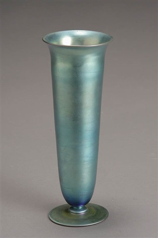 Steuben Blue Aurene Vase By Steuben Glass On Artnet
