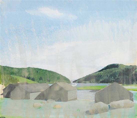 Landscape With Houses By Arne Jacobsen On Artnet