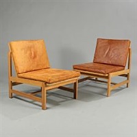 Easy chairs with foldable back (pair)