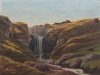Landscape with waterfall, 1923